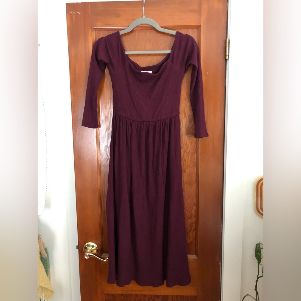Urban Outfitters Maroon Stretchy Knit Dress